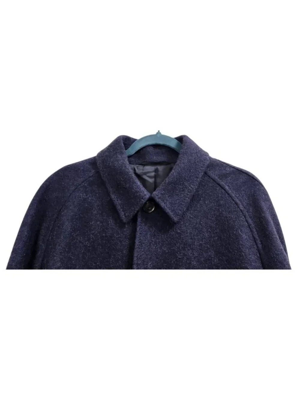 BOSS Hugo Boss Alpaca Virgin Wool Coat Men’s Size 50 Navy Blue Luxury Overcoat
